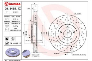 Brembo Δισκόπλακα - 09.8485.1X