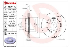 Brembo Δισκόπλακα - 09.8609.10