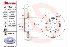 Brembo Δισκόπλακα - 09.8609.10