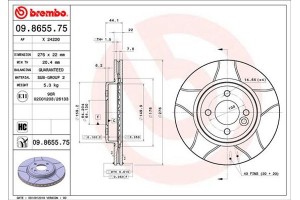 Brembo Δισκόπλακα - 09.8655.75