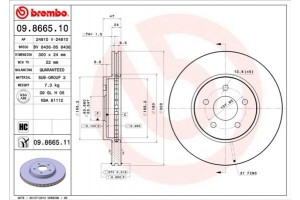 Brembo Δισκόπλακα - 09.8665.10