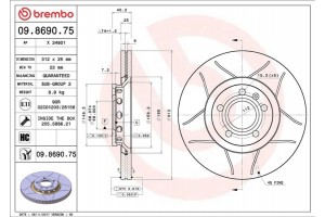 Brembo Δισκόπλακα - 09.8690.75