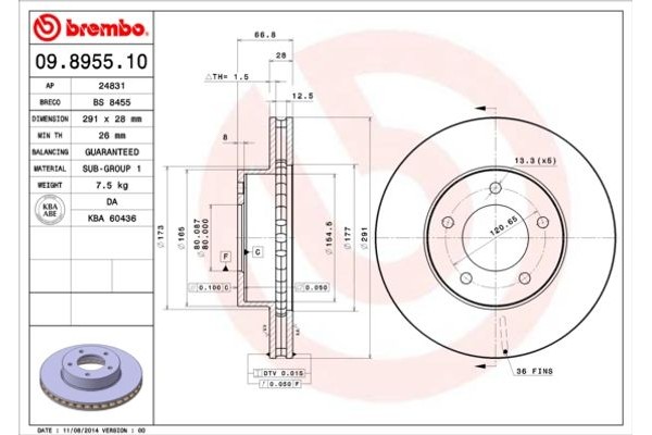 Brembo Δισκόπλακα - 09.8955.10