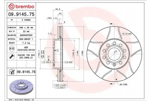 Brembo Δισκόπλακα - 09.9145.75
