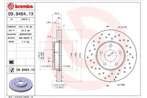 Brembo Δισκόπλακα - 09.9464.1X