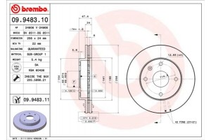 Brembo Δισκόπλακα - 09.9483.10