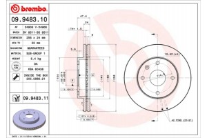 Brembo Δισκόπλακα - 09.9483.10