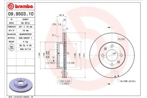 Brembo Δισκόπλακα - 09.9503.10