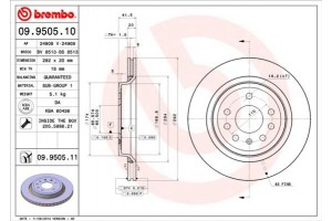 Brembo Δισκόπλακα - 09.9505.10