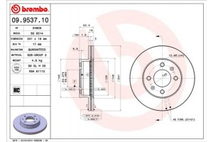 Brembo Δισκόπλακα - 09.9537.10
