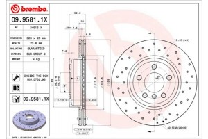 Brembo Δισκόπλακα - 09.9581.1X