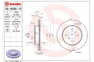Brembo Δισκόπλακα - 09.9599.10