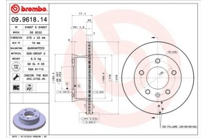 Brembo Δισκόπλακα - 09.9618.14