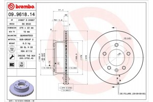 Brembo Δισκόπλακα - 09.9618.14