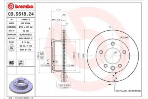 Brembo Δισκόπλακα - 09.9618.24