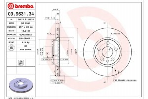 Brembo Δισκόπλακα - 09.9631.34