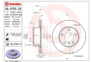 Brembo Δισκόπλακα - 09.9750.21