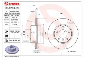Brembo Δισκόπλακα - 09.9750.21