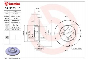 Brembo Δισκόπλακα - 09.9753.10