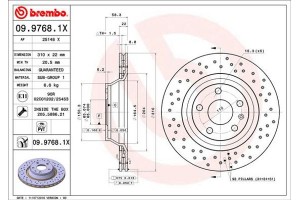 Brembo Δισκόπλακα - 09.9768.1X