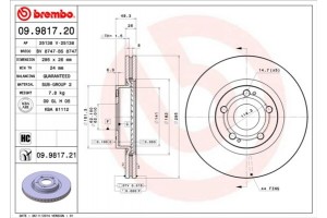 Brembo Δισκόπλακα - 09.9817.20