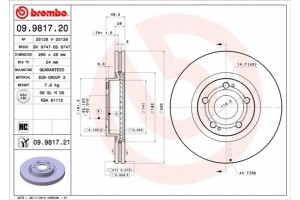 Brembo Δισκόπλακα - 09.9817.20