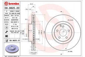 Brembo Δισκόπλακα - 09.9825.20