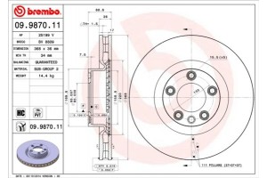 Brembo Δισκόπλακα - 09.9870.11