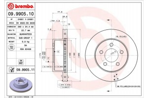 Brembo Δισκόπλακα - 09.9905.10