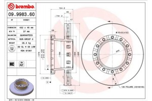 Brembo Δισκόπλακα - 09.9983.60