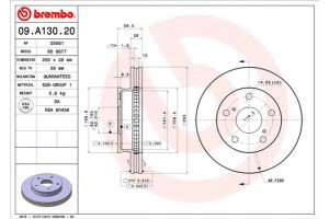 Brembo Δισκόπλακα - 09.A130.20