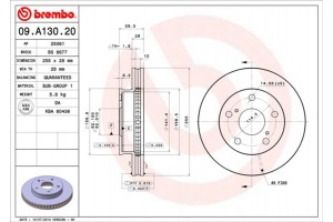 Brembo Δισκόπλακα - 09.A130.20