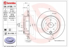 Brembo Δισκόπλακα - 09.A198.11