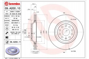 Brembo Δισκόπλακα - 09.A200.11