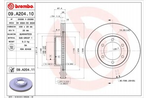 Brembo Δισκόπλακα - 09.A204.11