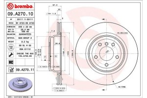 Brembo Δισκόπλακα - 09.A270.11
