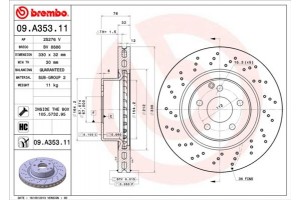 Brembo Δισκόπλακα - 09.A353.11
