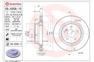 Brembo Δισκόπλακα - 09.A358.10