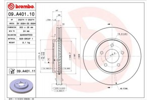 Brembo Δισκόπλακα - 09.A401.11