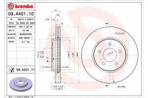 Brembo Δισκόπλακα - 09.A401.11