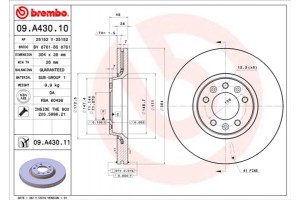 Brembo Δισκόπλακα - 09.A430.10