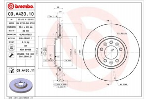 Brembo Δισκόπλακα - 09.A430.10