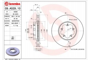Brembo Δισκόπλακα - 09.A529.10