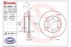 Brembo Δισκόπλακα - 09.A634.10