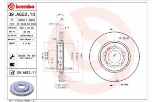 Brembo Δισκόπλακα - 09.A652.11