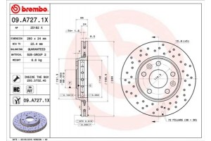 Brembo Δισκόπλακα - 09.A727.1X