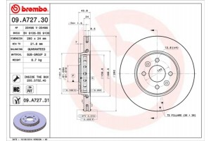 Brembo Δισκόπλακα - 09.A727.31
