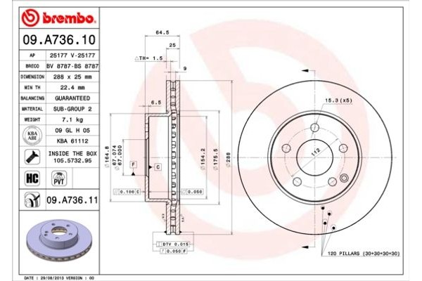 Brembo Δισκόπλακα - 09.A736.11