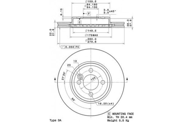 Brembo Δισκόπλακα - 09.A761.10