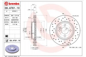 Brembo Δισκόπλακα - 09.A761.1X